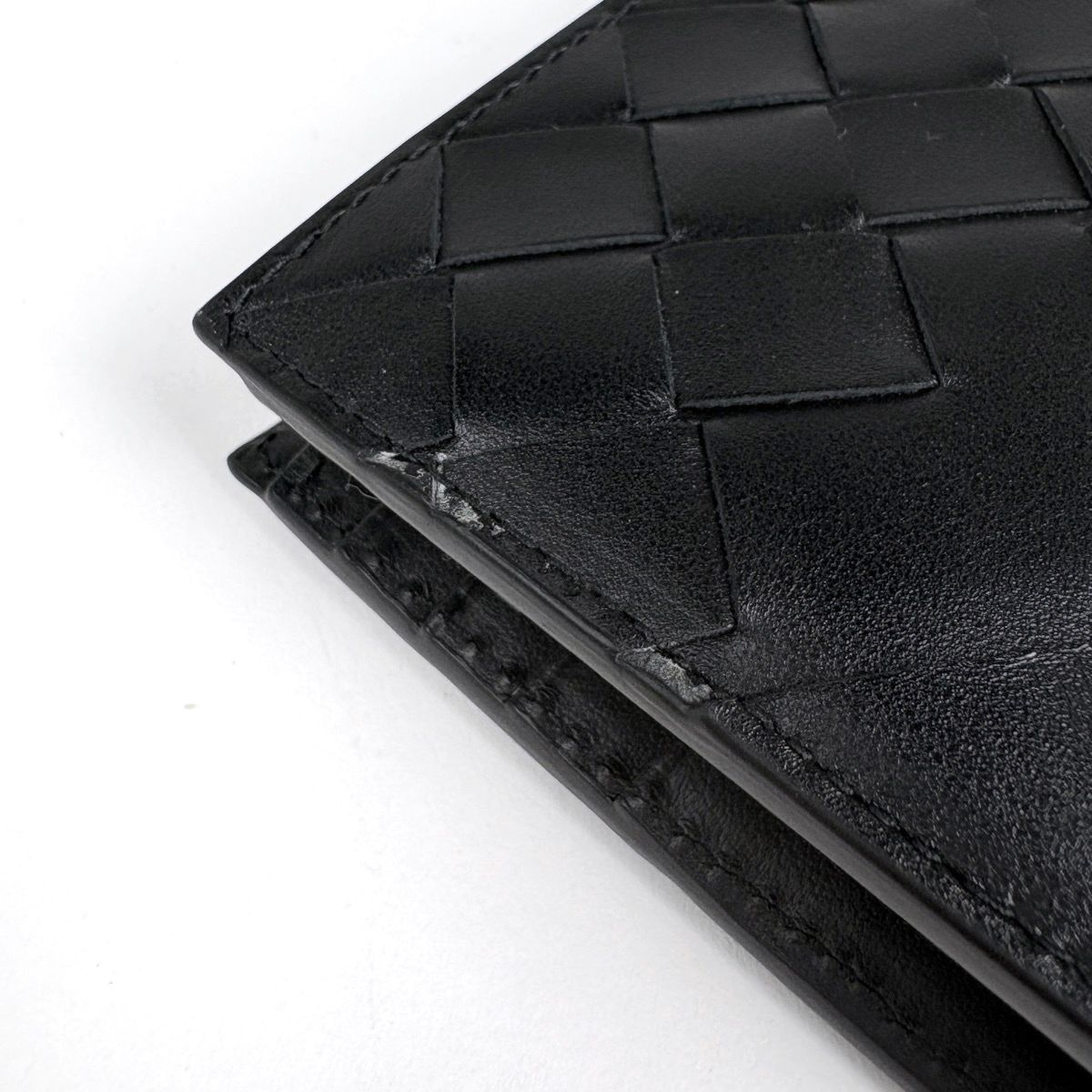 Bottega Veneta Intrecciato Bifold Wallet with Coin Purse Leather Black — view 4
