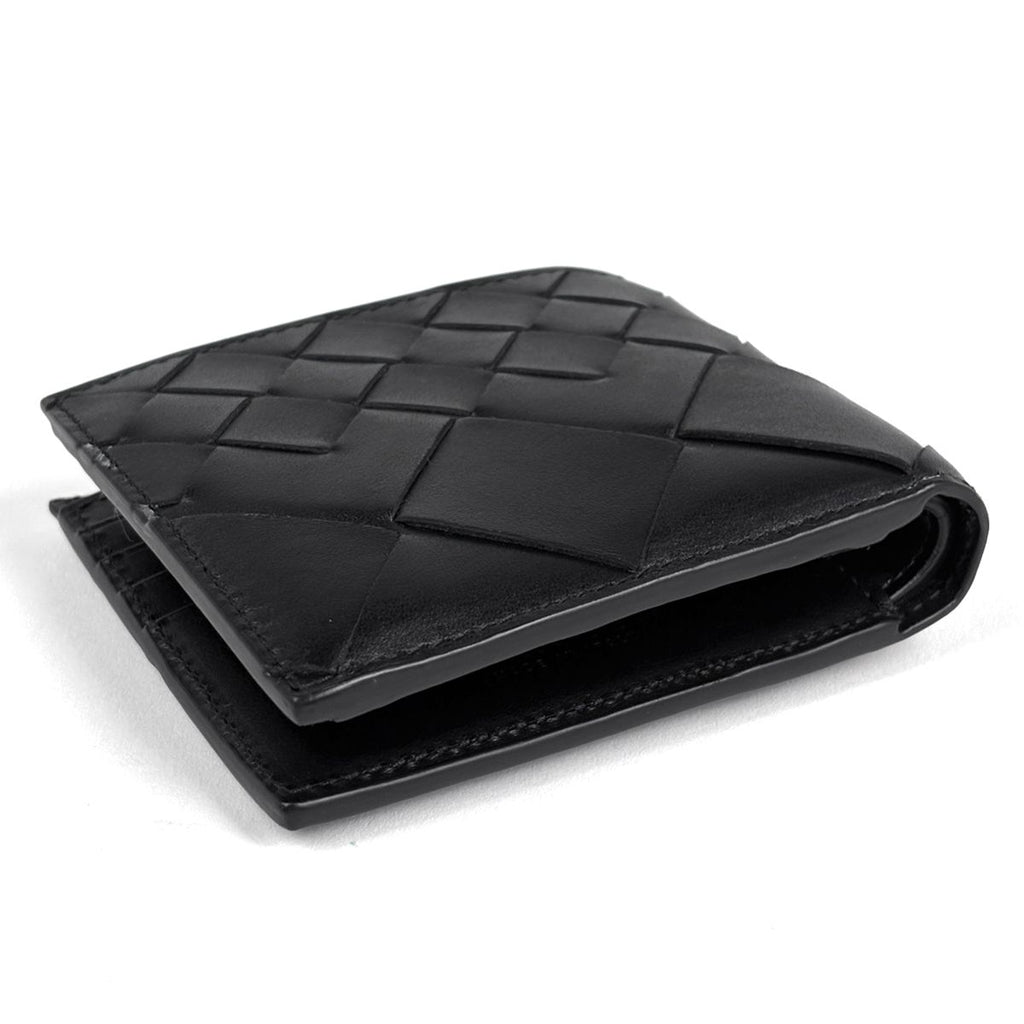 Bottega Veneta Intrecciato Bifold Wallet with Coin Purse Leather Black — view 2