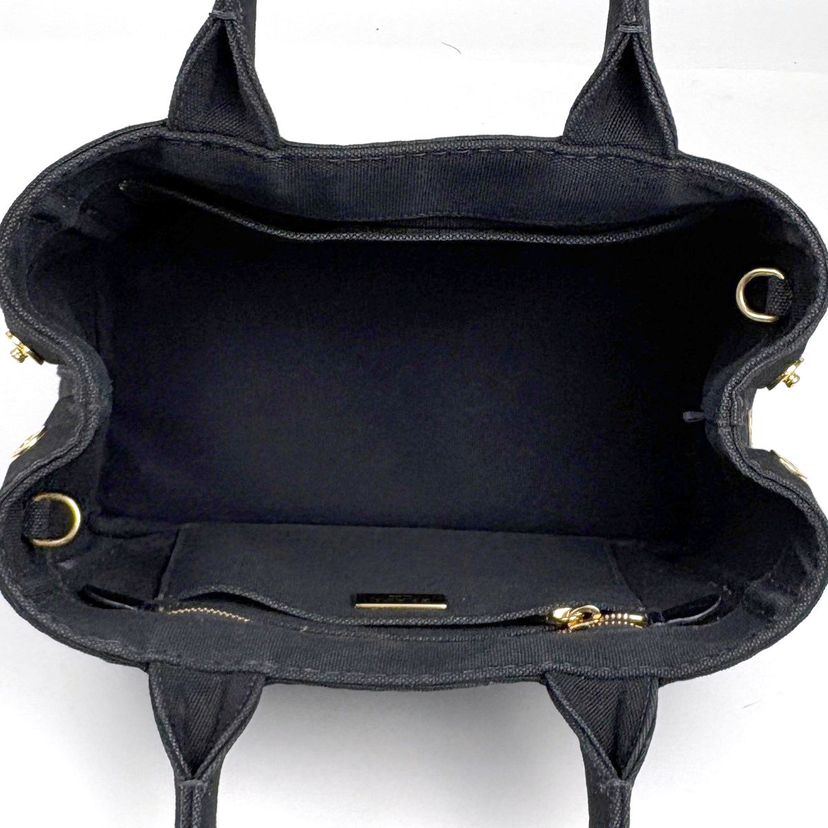 Prada Canapa Tote 2-Way Canvas Black — view 7