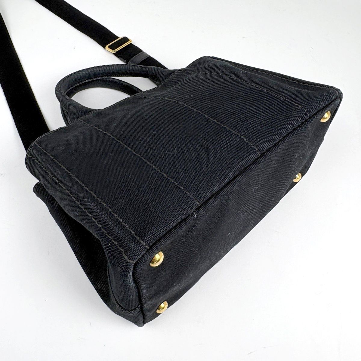 Prada Canapa Tote 2-Way Canvas Black — view 2