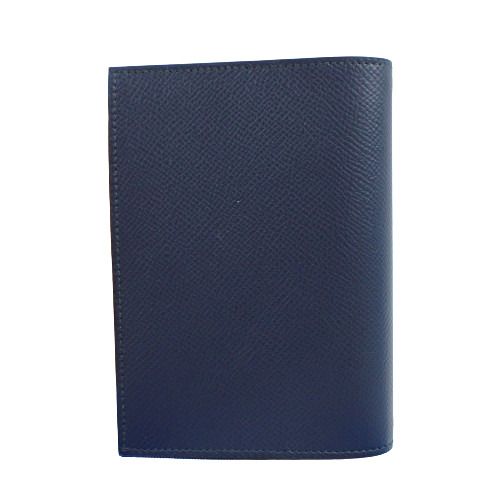 Hermes Notebook Cover Agenda GM Navy Gray Epsom Bicolor — view 2