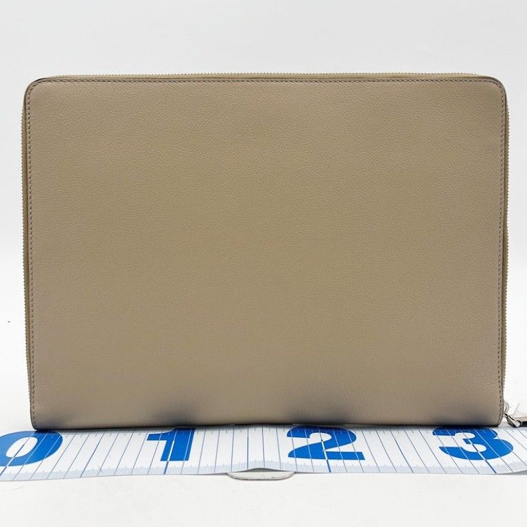Fendi Clutch Beige Leather Silver — view 2