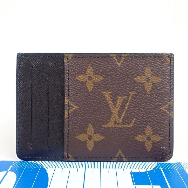 Louis Vuitton Card Case Neo Holder Brown Black Monogram Macassar — view 2