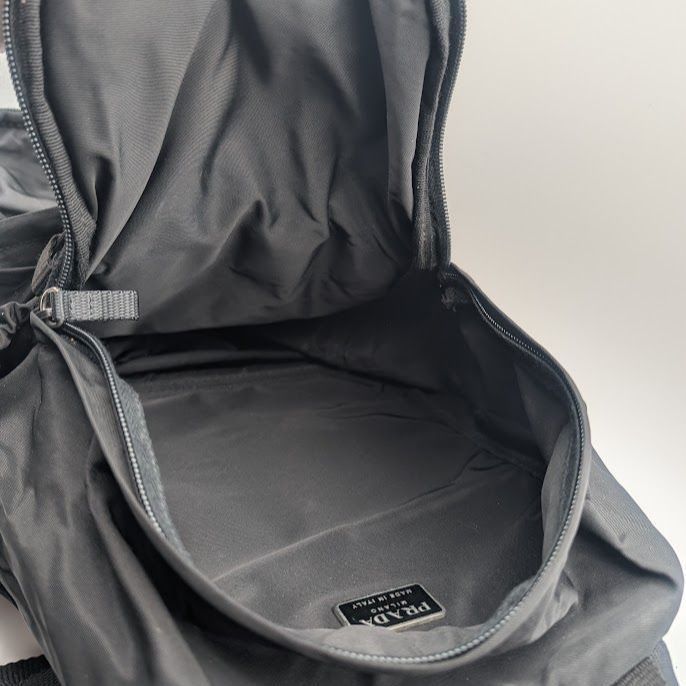 Prada Tessuto Nylon Backpack Black Triangle Logo — view 9