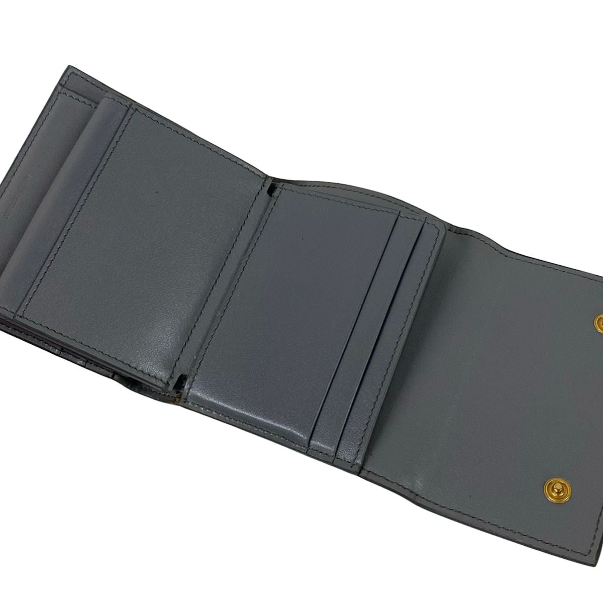 Celine Trifold Wallet Small Gray Leather — view 3