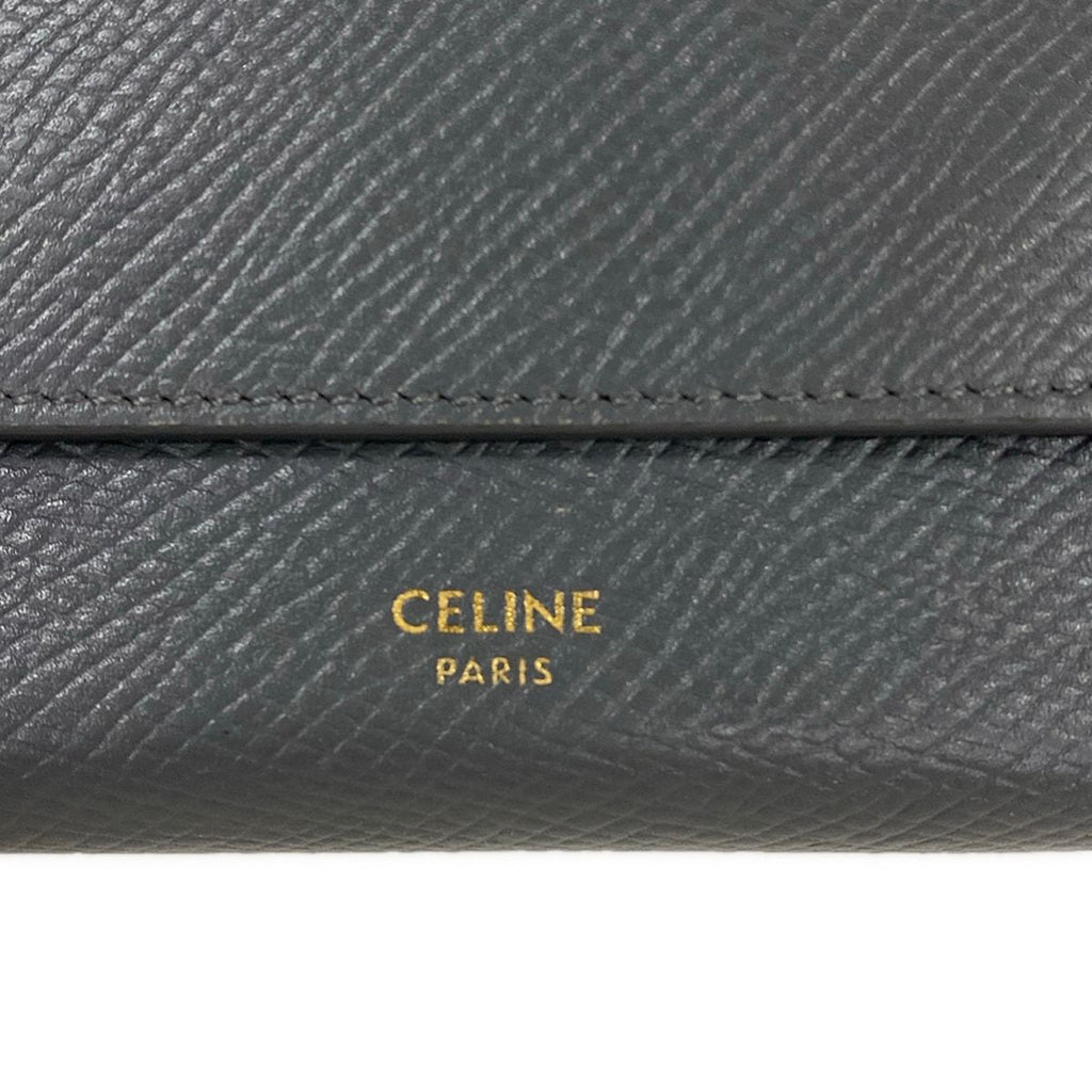 Celine Trifold Wallet Small Gray Leather — view 6