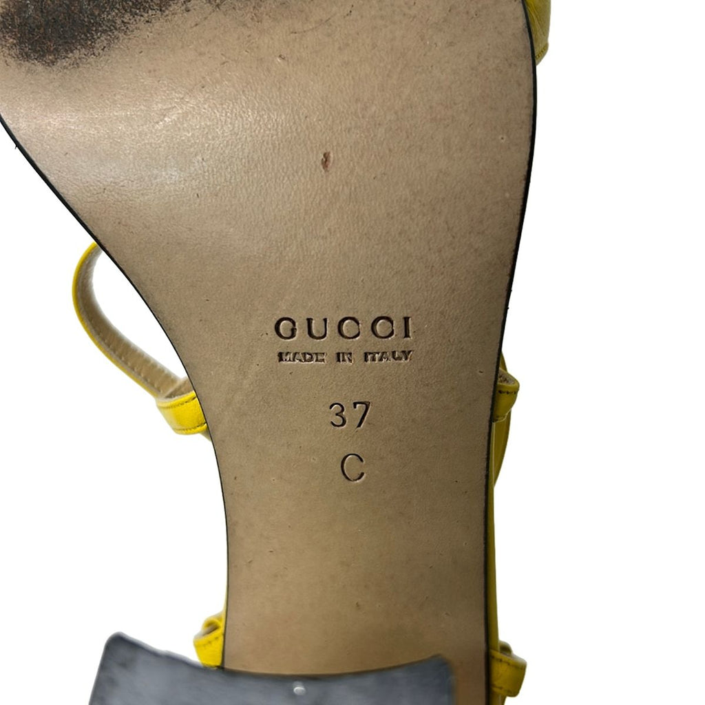 Gucci Mule 37 C Horsebit Yellow 37 Leather — view 6