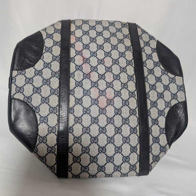 Gucci GG Supreme Leather Navy Mini Boston Bag Vintage — view 7