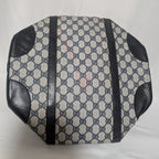 Gucci GG Supreme Leather Navy Mini Boston Bag Vintage — view 7