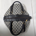 Gucci GG Supreme Leather Navy Mini Boston Bag Vintage — view 8