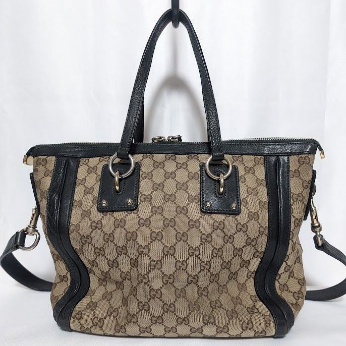 Gucci GG Canvas 2-Way Shoulder Bag with Charm — view 2