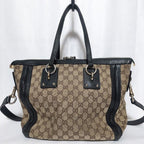 Gucci GG Canvas 2-Way Shoulder Bag with Charm — view 2