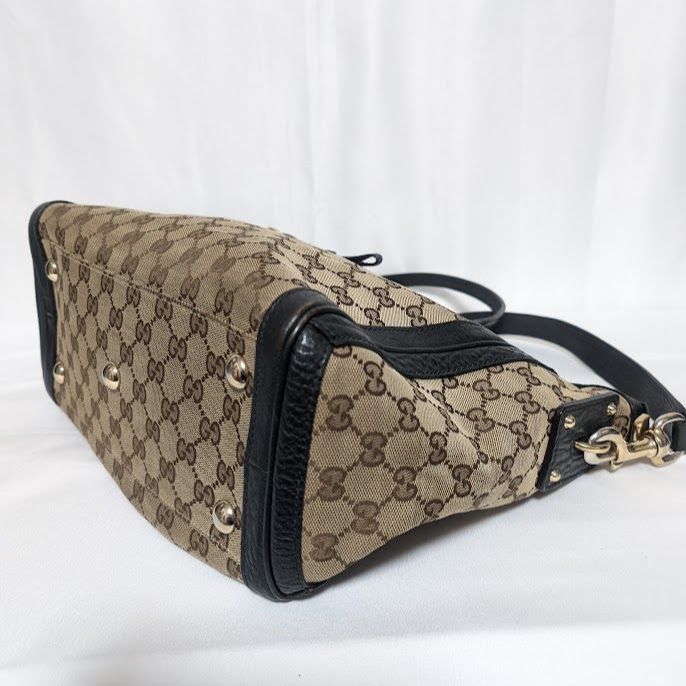 Gucci GG Canvas 2-Way Shoulder Bag with Charm — view 4