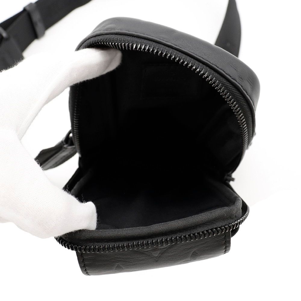 Louis Vuitton Shoulder Bag Monogram Shadow Double Phone Pouch Black — view 5