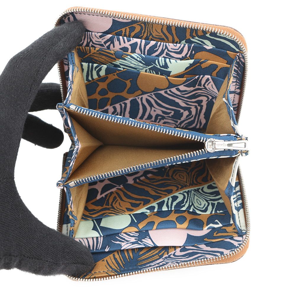 Hermes Coin Case Azap Compact Silk in Gold Silver Color Wallet — view 4