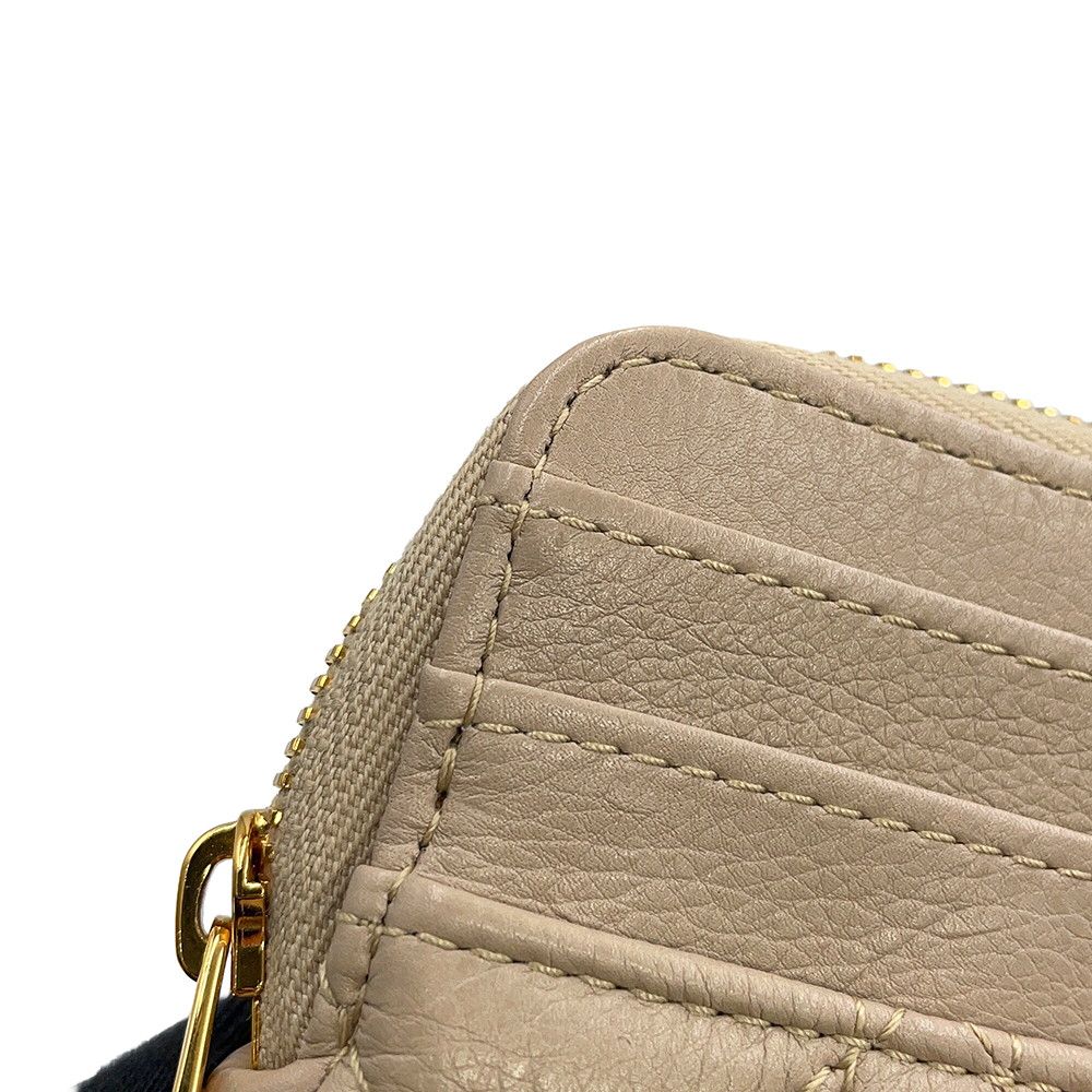 Dior Coin Case Cannage Caro Lavender Wallet Calf Leather — view 7