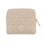 Dior Coin Case Cannage Caro Lavender Wallet Calf Leather — view 3