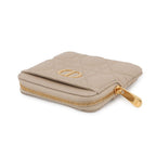 Dior Coin Case Cannage Caro Lavender Wallet Calf Leather — view 2