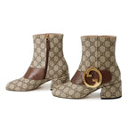 Gucci Boots Blanc Ankle GG Supreme Leather 35 Shoes — view 2