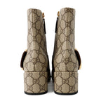 Gucci Boots Blanc Ankle GG Supreme Leather 35 Shoes — view 3