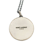 Saint Laurent Paris Chain Necklace Medal Pendant Silver — view 5