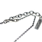 Saint Laurent Paris Chain Necklace Medal Pendant Silver — view 4