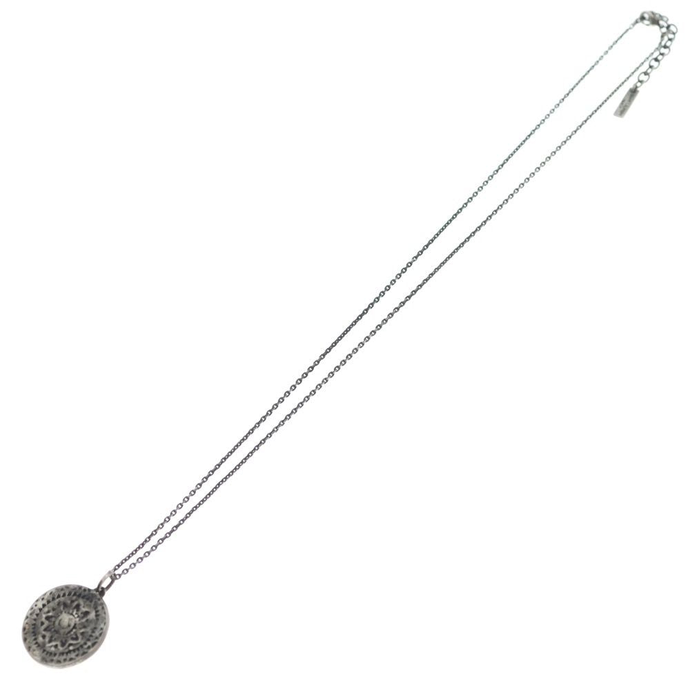 Saint Laurent Paris Chain Necklace Medal Pendant Silver — view 2