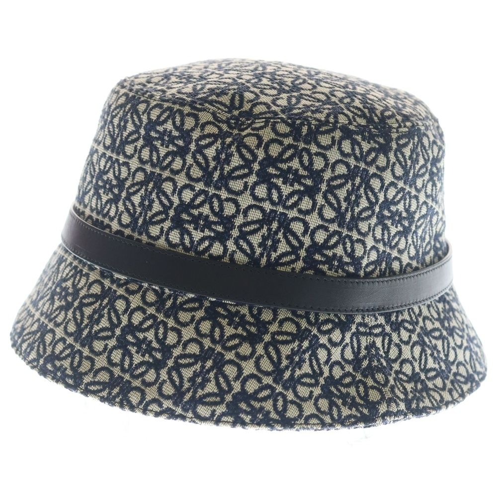 Loewe Anagram Jacquard Bucket Hat Navy — view 2