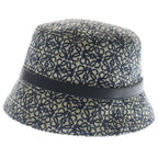 Loewe Anagram Jacquard Bucket Hat Navy — view 2