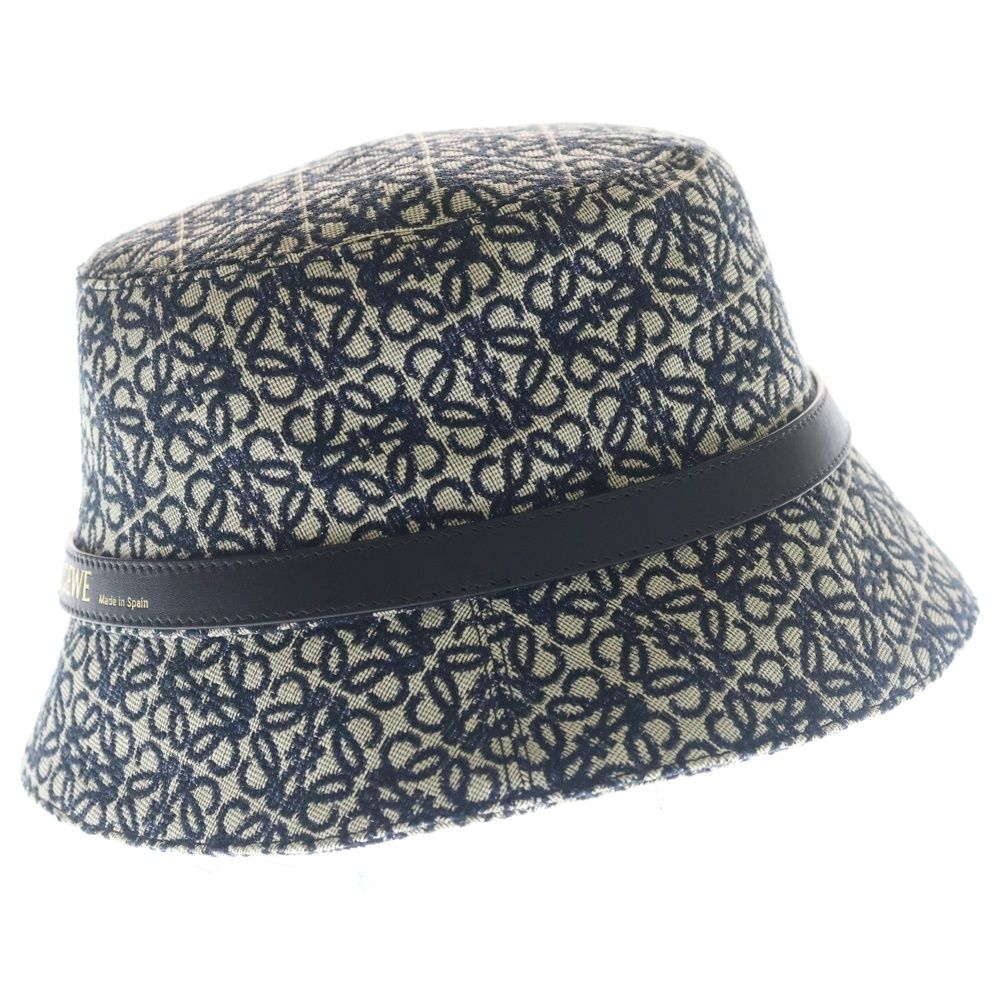 Loewe Anagram Jacquard Bucket Hat Navy — view 3