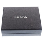 Prada Saffiano Triangle Leather Card Case Black — view 6