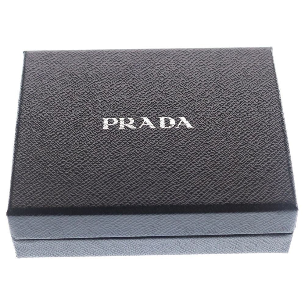 Prada Saffiano Triangle Leather Card Case Black — view 6