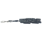 Prada Logo Saffiano Leather Keyring Charm Key Sling Bag Black — view 4