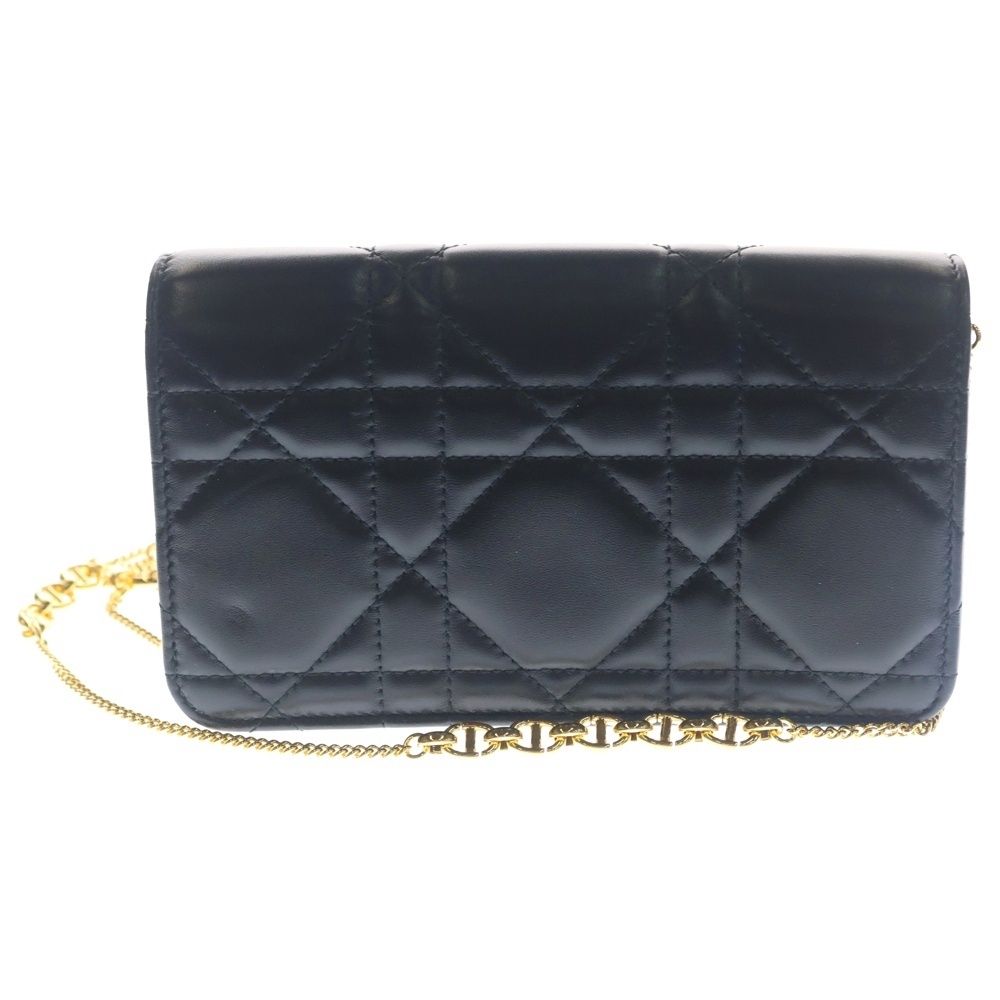 Dior Miss Caro Cannage Chain Shoulder Bag Black — view 2