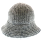 Celine Triomphe Cloche Beanie Crochet Hat Cashmere Gray — view 2