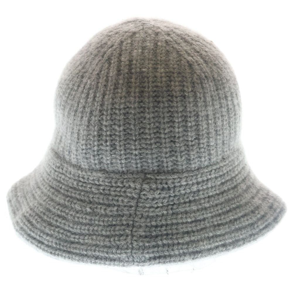 Celine Triomphe Cloche Beanie Crochet Hat Cashmere Gray — view 2
