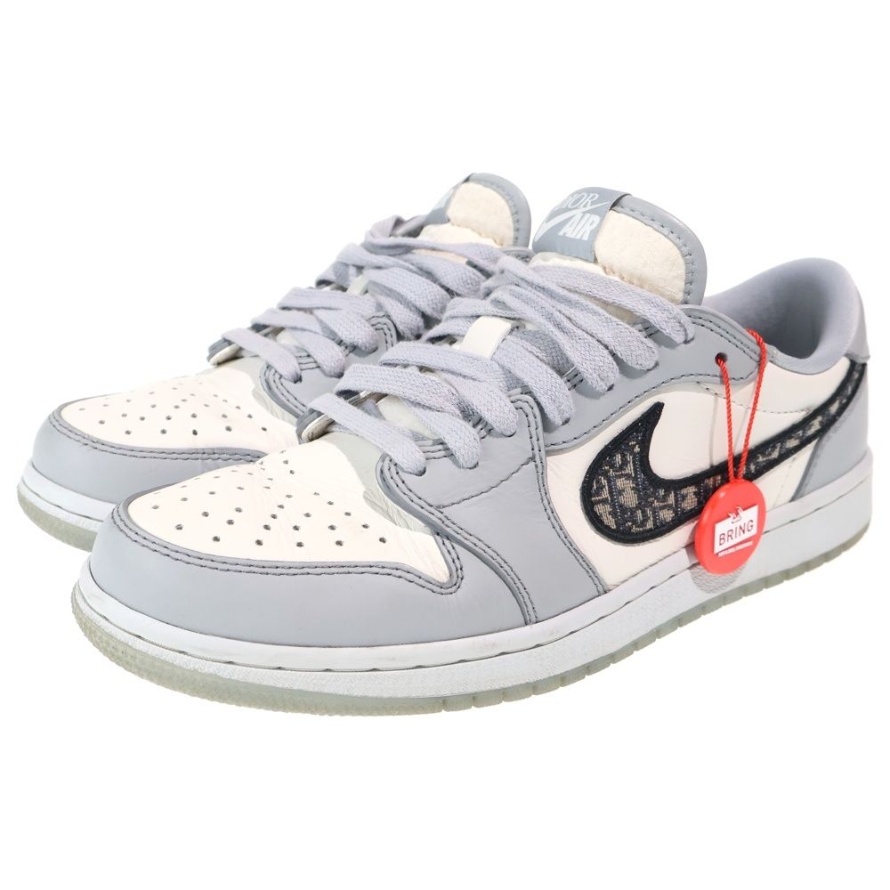 Dior Nike Air Jordan 1 Low OG Air 1 Low Cut Sneakers Gray White — view 2