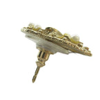 Chanel Earrings Only Pearl CC Logo Gold — view 3