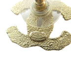 Chanel Earrings Only Pearl CC Logo Gold — view 4