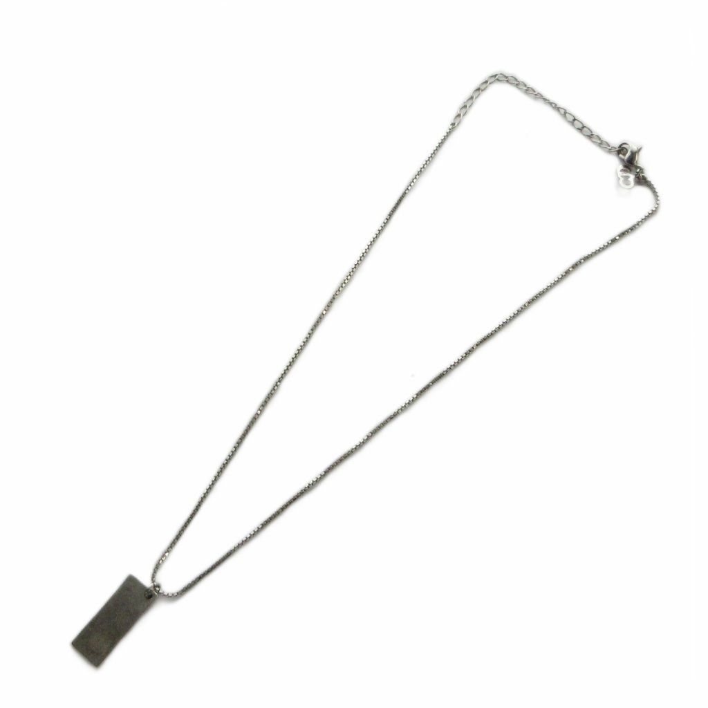 Dior Necklace Pendant Trotter Plate Logo Silver — view 4