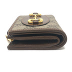 Gucci Bifold Wallet Horsebit GG Supreme Canvas Brown — view 3