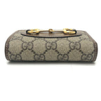 Gucci Bifold Wallet Horsebit GG Supreme Canvas Brown — view 5