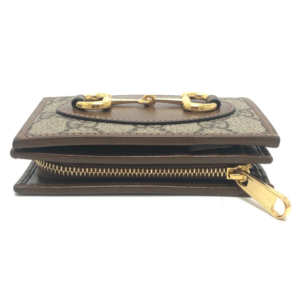 Gucci Bifold Wallet Horsebit GG Supreme Canvas Brown — view 6