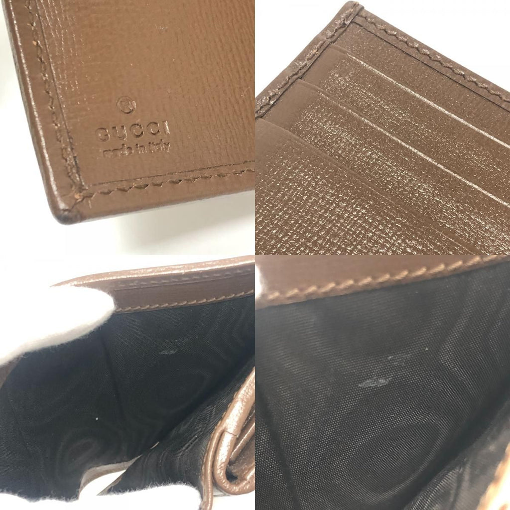 Gucci Bifold Wallet Horsebit GG Supreme Canvas Brown — view 8