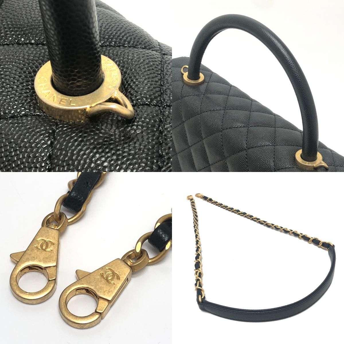Chanel Handbag Coco Handle 29 Caviar Leather Black — view 8
