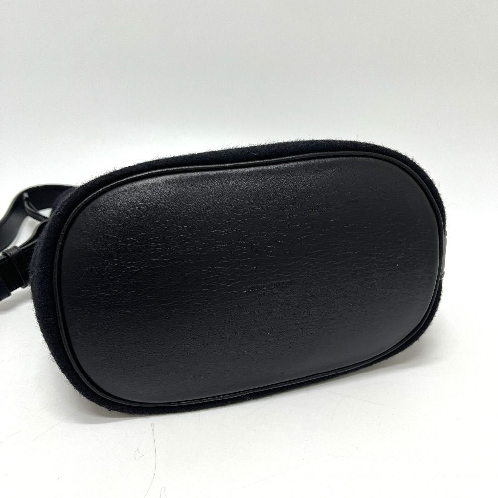 Saint Laurent Paris Shoulder Bag Rive Gauche Canvas Black — view 4