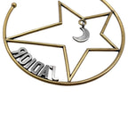 Dior Hoop Earrings Star Moon Crescent Logo Gold — view 5
