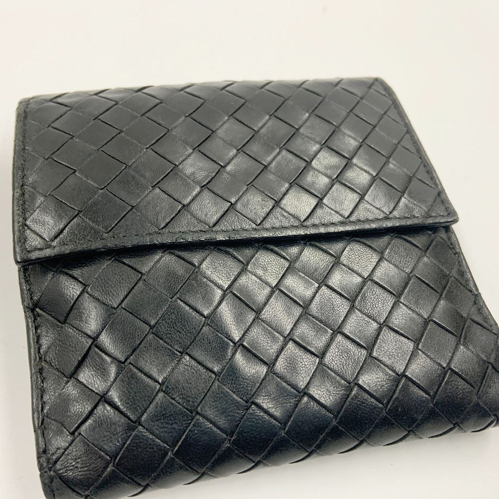 Bottega Veneta Intrecciato Bifold Wallet Black — view 3