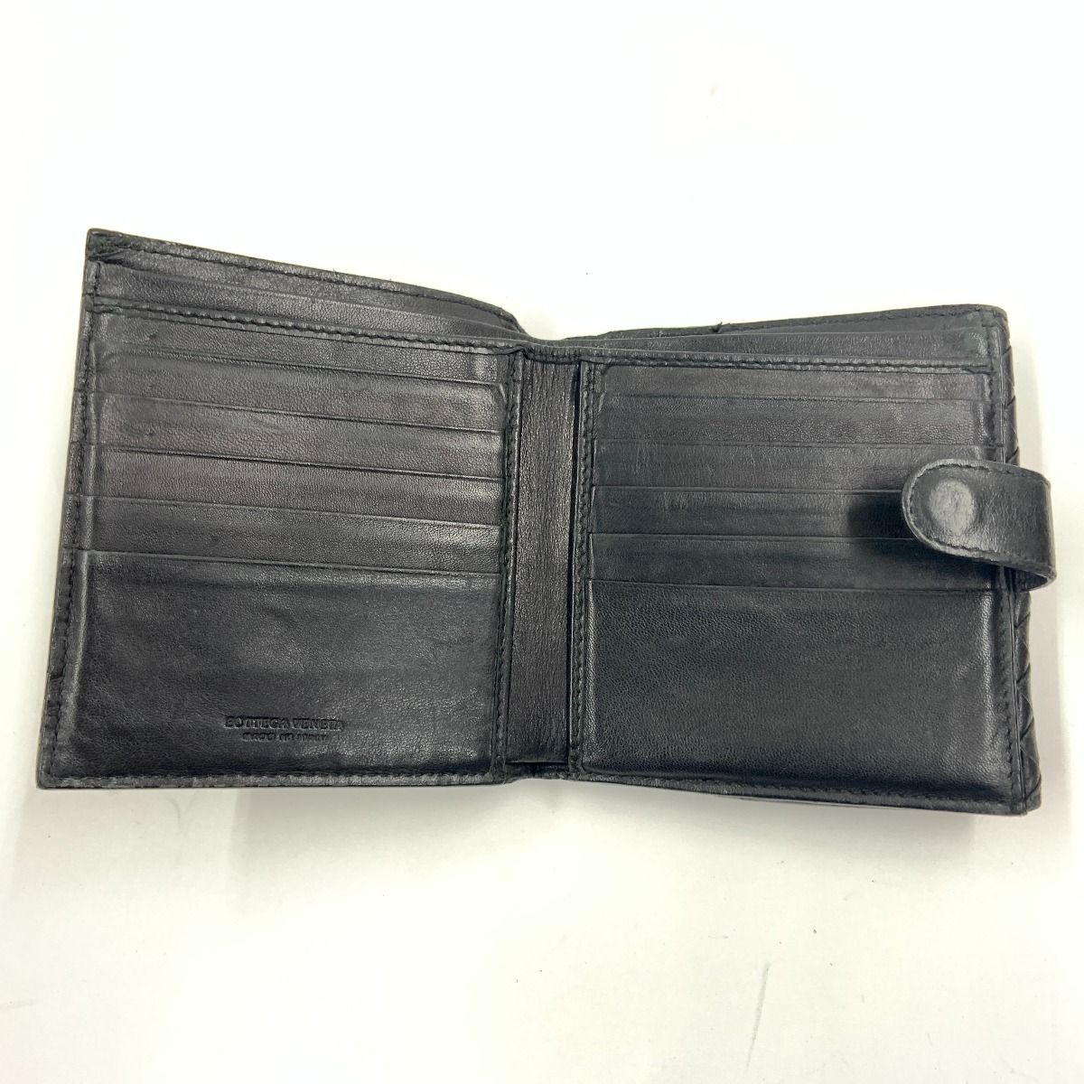 Bottega Veneta Intrecciato Bifold Wallet Black — view 6