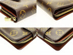 Louis Vuitton Compact Zip Bifold Wallet Zip Around Monogram Canvas Brown Aa — view 4